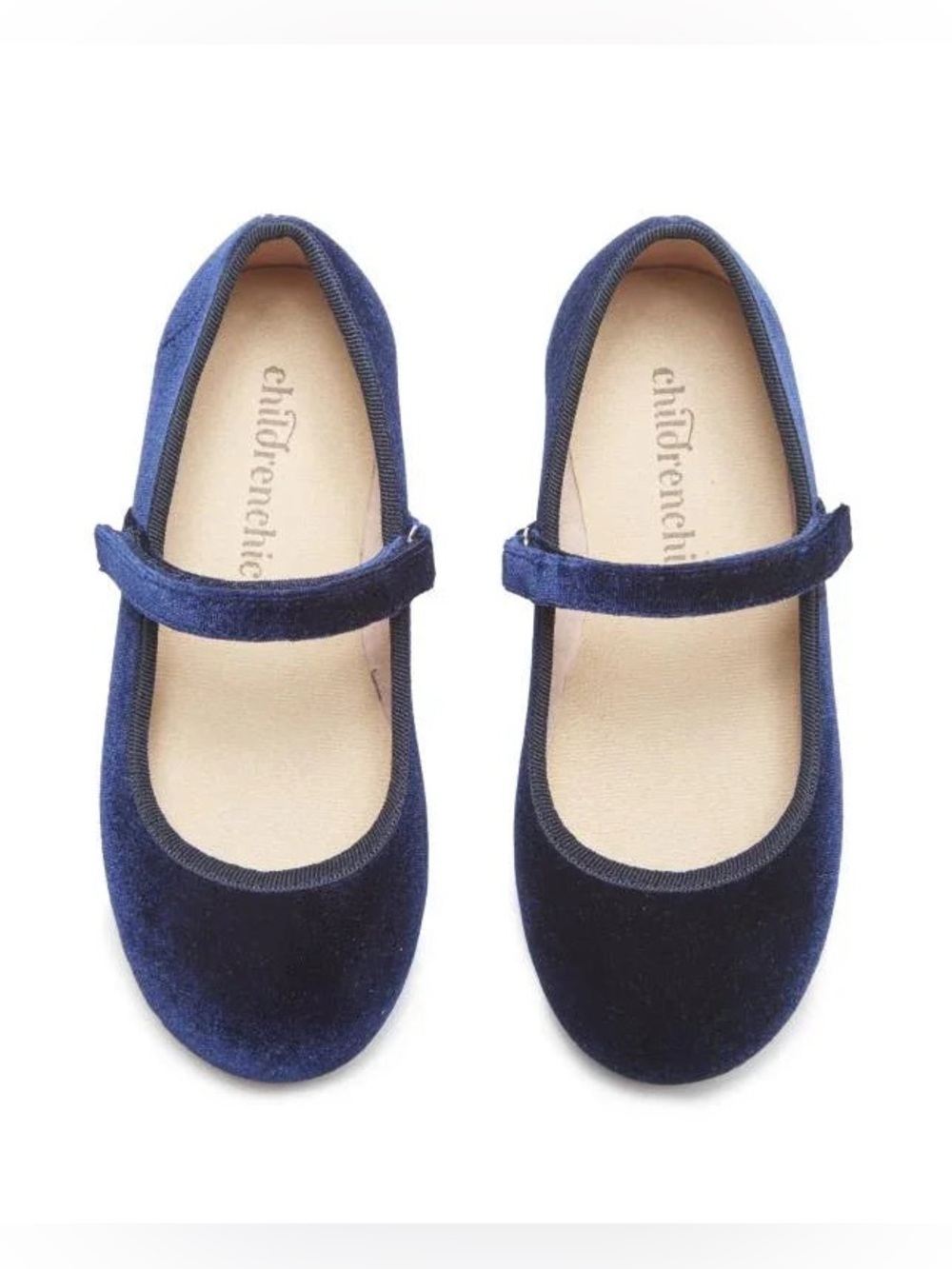 Childrenchic Cassie Navy Velvet Mary Jane Shoes EU 24 US 8
